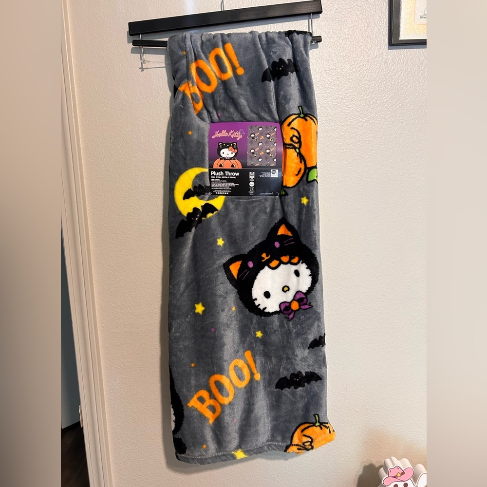 Hello Kitty Plush Throw with Orange and Yellow Accents